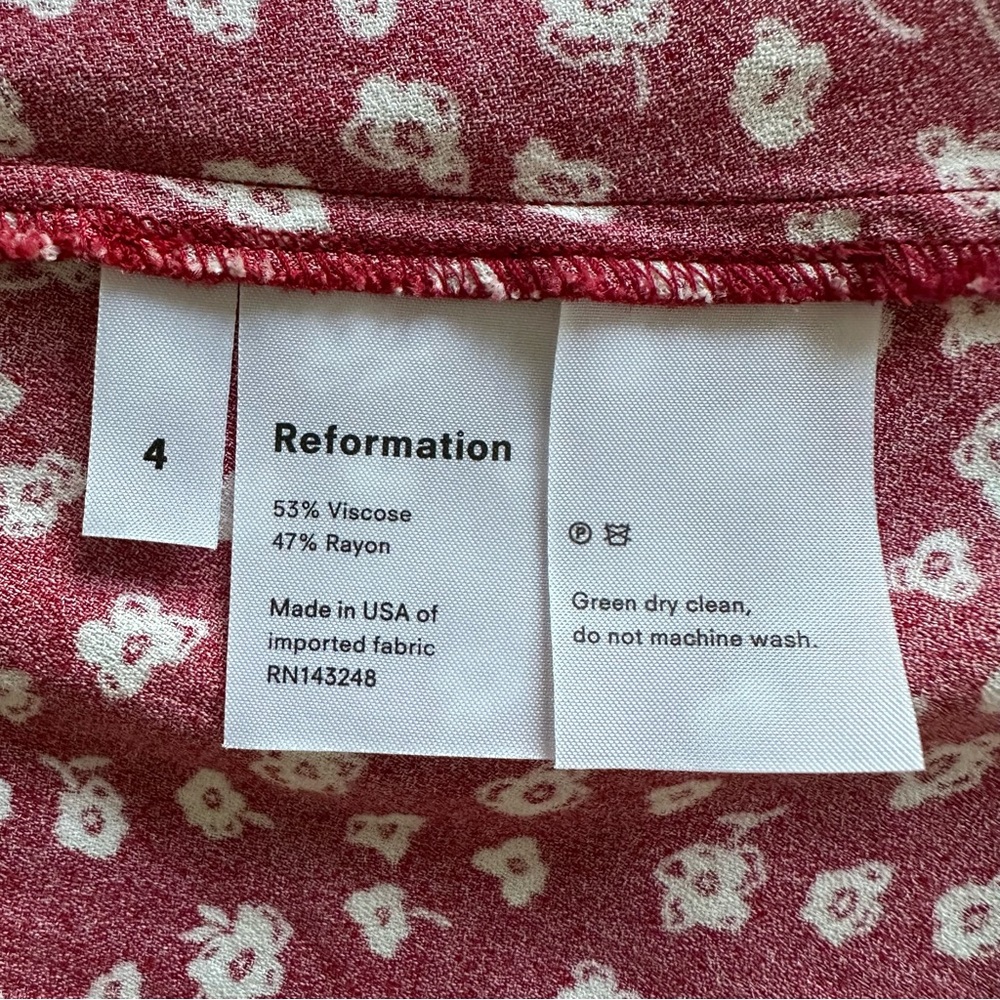 Reformation Red Floral Mini Dress - Picture 10 of 11